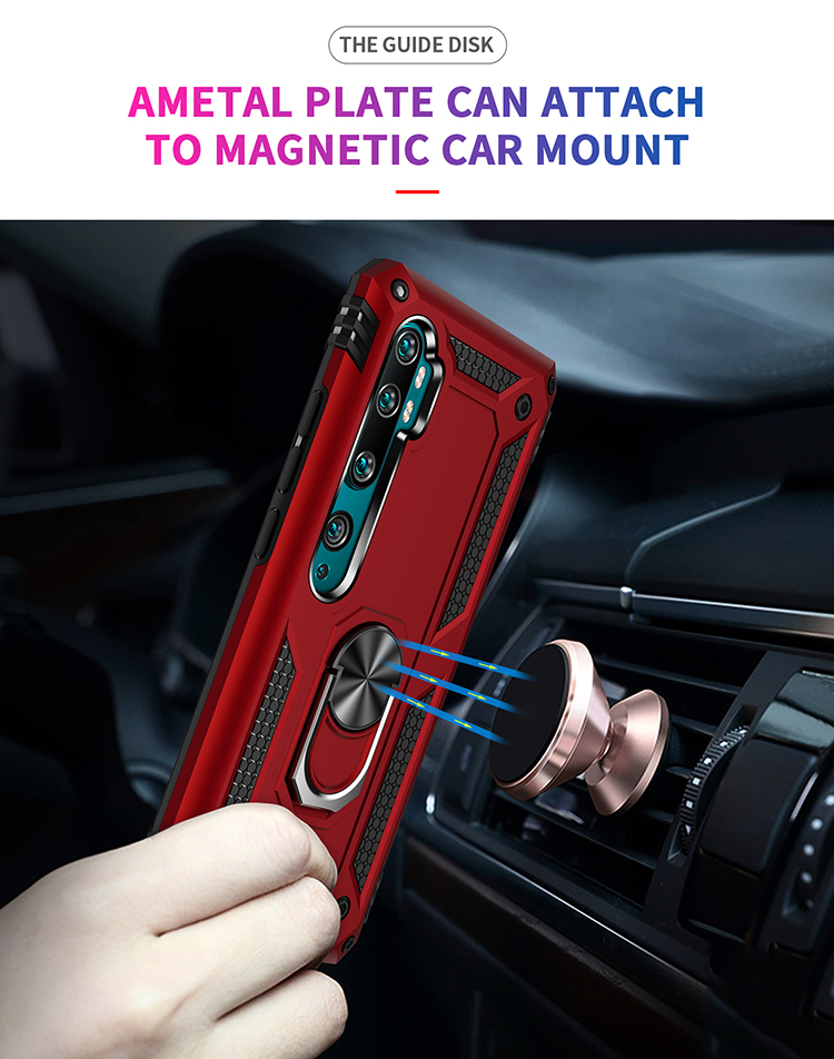 Phone Case for Xiaomi Mi Note 10 Note 10 Pro Mi CC9 Pro with Car Magnetic Ring Holder