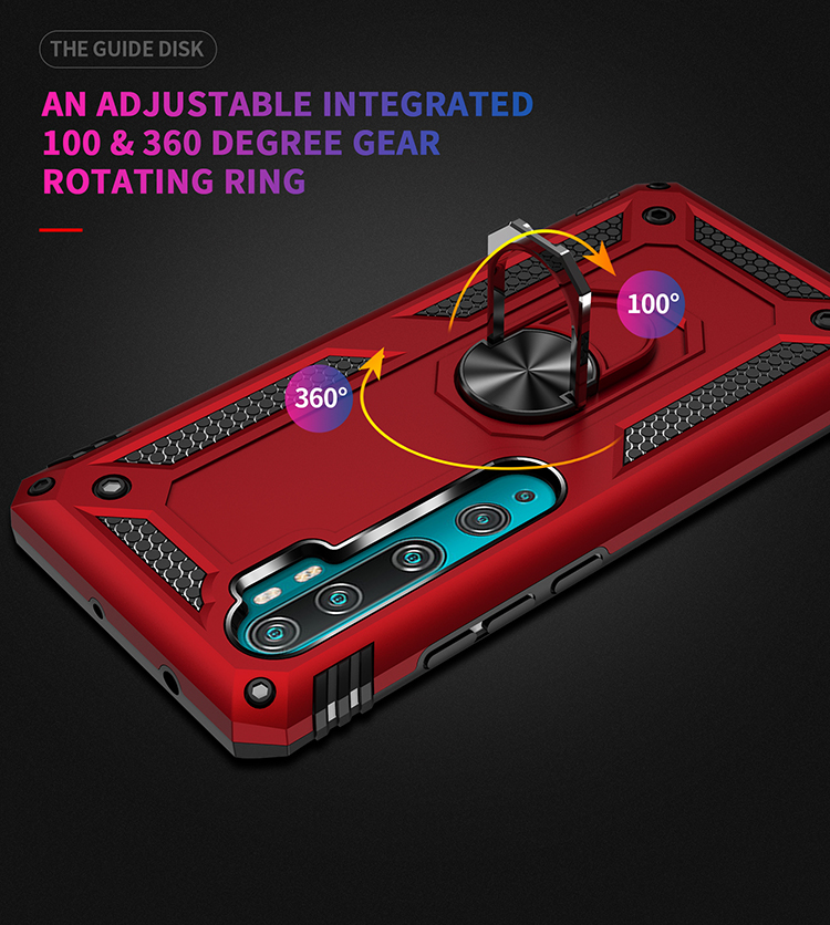 Phone Case for Xiaomi Mi Note 10 Note 10 Pro Mi CC9 Pro with Car Magnetic Ring Holder