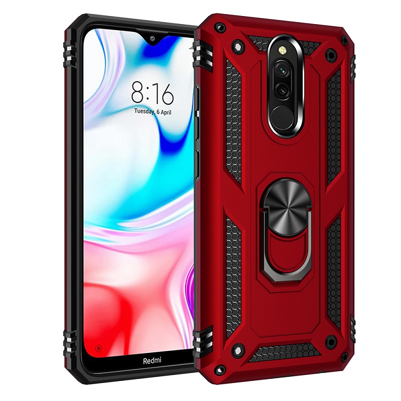 Phone Case for Xiaomi Redmi 8 Redmi 8A with Car Magnetic Ring Holder