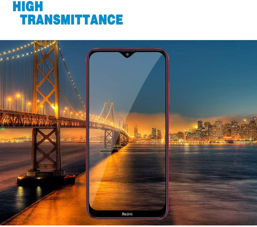 1x Xiaomi Redmi 8 Redmi 8A Phone Case + [Full Glue Cover Tempered Glass] Screen Protector