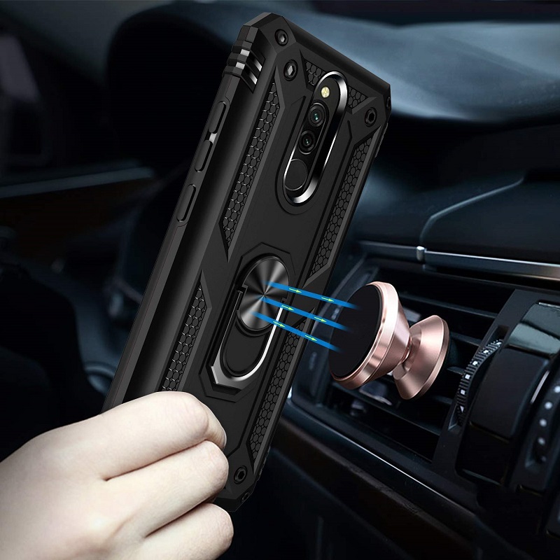 1x Xiaomi Redmi 8 Redmi 8A Phone Case + [Full Glue Cover Tempered Glass] Screen Protector