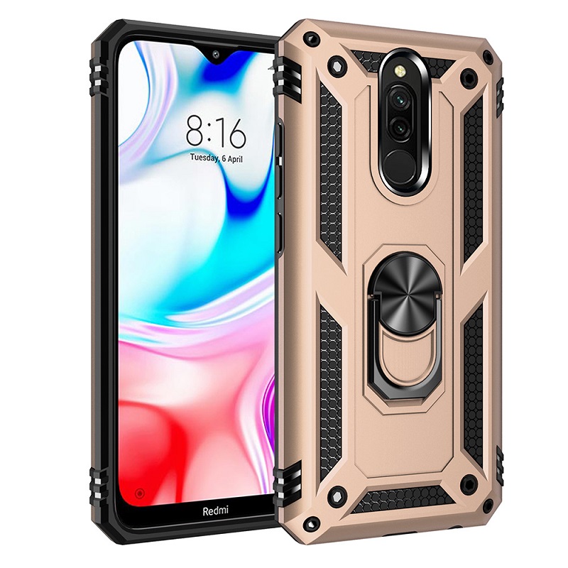 1x Xiaomi Redmi 8 Redmi 8A Phone Case + [Full Glue Cover Tempered Glass] Screen Protector
