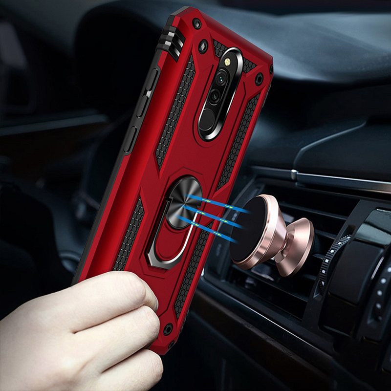 1x Xiaomi Redmi 8 Redmi 8A Phone Case + [Full Glue Cover Tempered Glass] Screen Protector