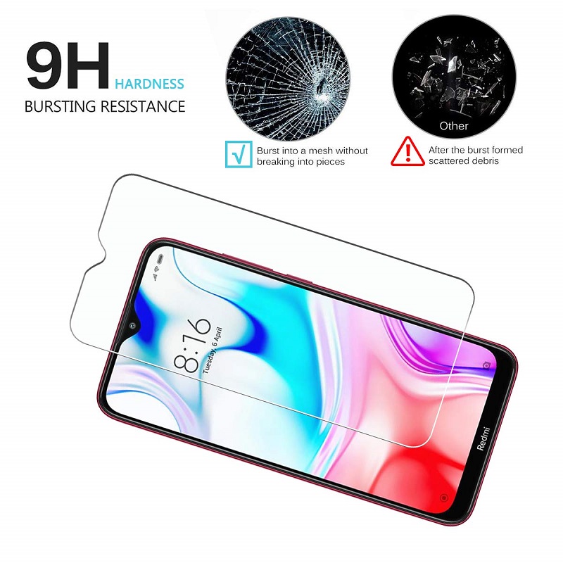 1x Xiaomi Redmi 8 Redmi 8A Phone Case + [9H HD Clear Tempered Glass] Screen Protector