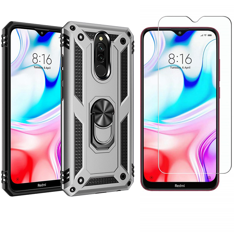 1x Xiaomi Redmi 8 Redmi 8A Phone Case + [9H HD Clear Tempered Glass] Screen Protector
