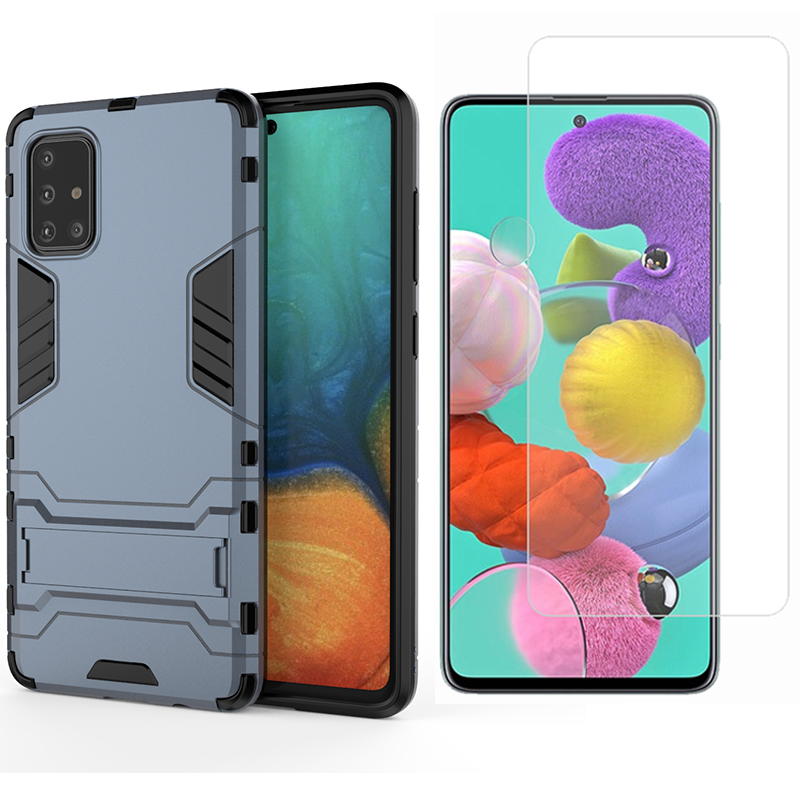 1x Samsung Galaxy A51 Phone Case + [9H HD Clear Tempered Glass] Screen Protector