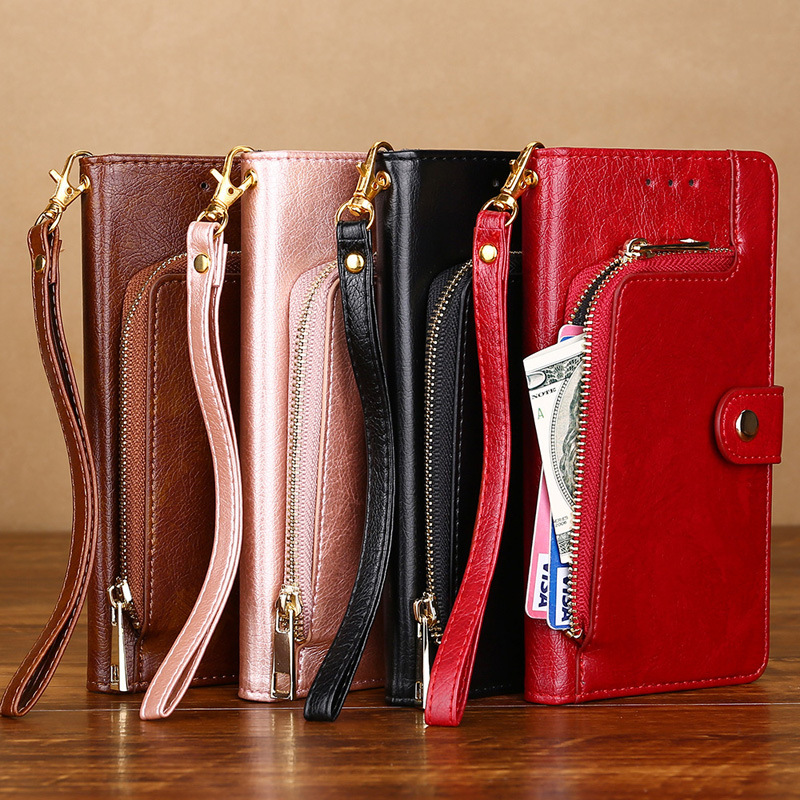 Wallet Case For Galaxy S10 S10 Plus S9 Plus Note 9 Note 10 Note 10 Note 8 S7 Edge [Retro fashion] Wallet Case