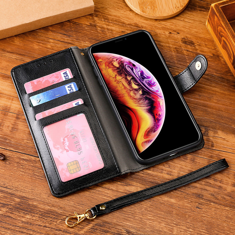 Wallet Case For Galaxy S10 S10 Plus S9 Plus Note 9 Note 10 Note 10 Note 8 S7 Edge [Retro fashion] Wallet Case