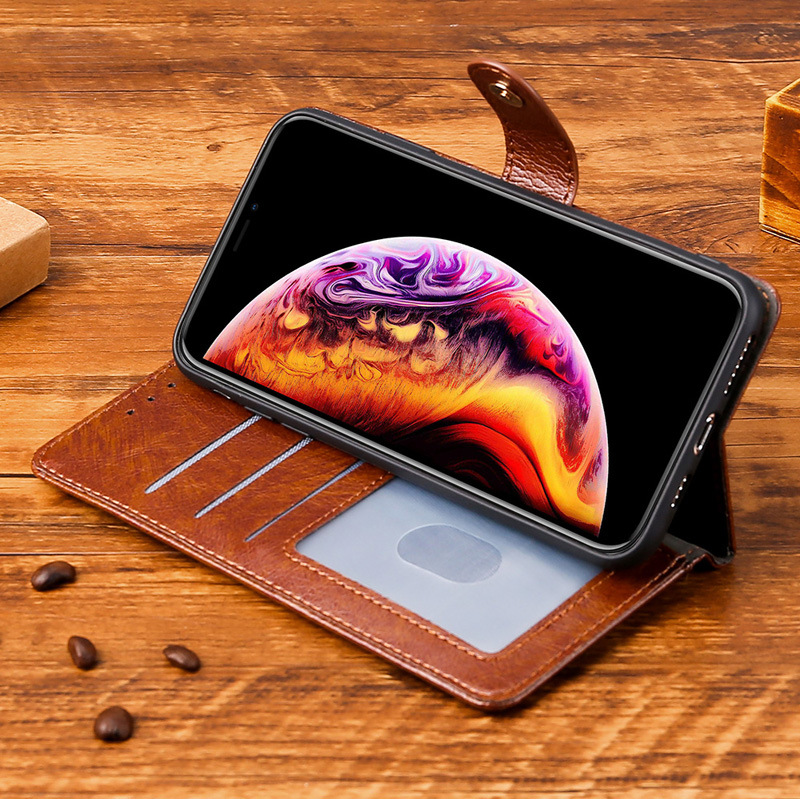 Wallet Case For Galaxy S10 S10 Plus S9 Plus Note 9 Note 10 Note 10 Note 8 S7 Edge [Retro fashion] Wallet Case