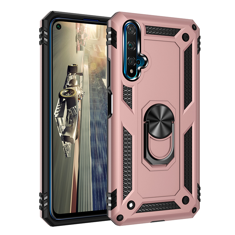 Phone Case for Huawei Nova 5T Rugged Armor with Car Magnetic Ring Holder