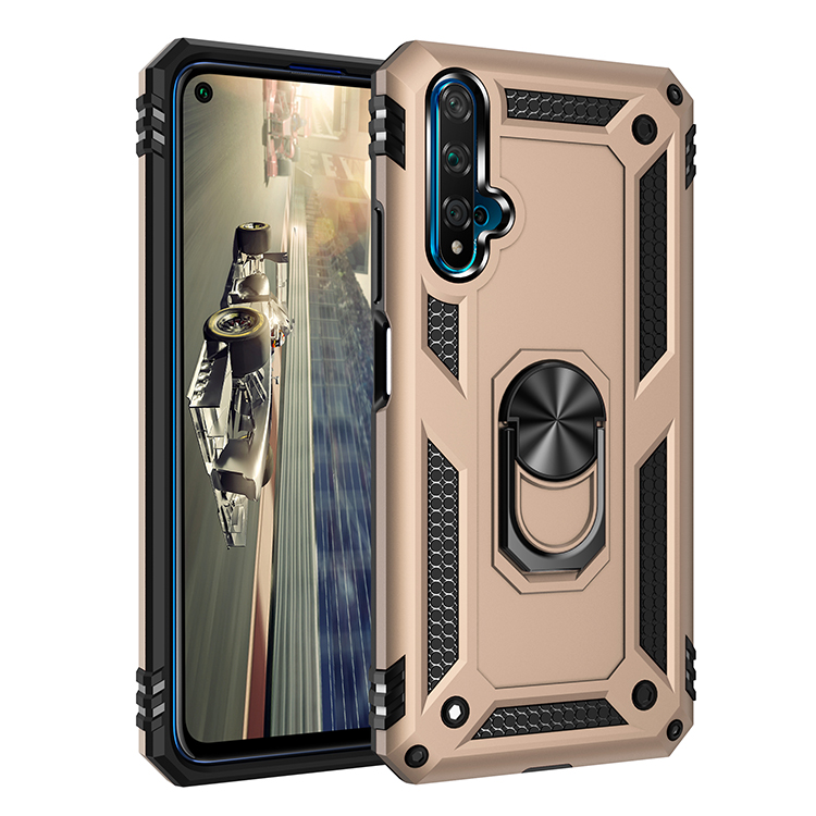 Phone Case for Huawei Nova 5T Rugged Armor with Car Magnetic Ring Holder