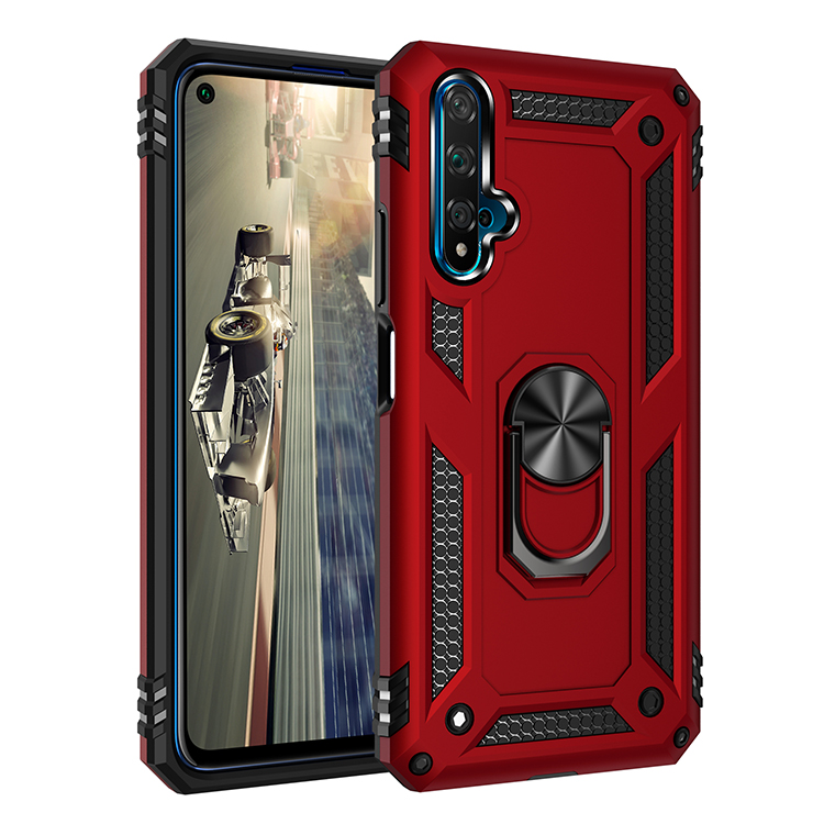 Phone Case for Huawei Nova 5T Rugged Armor with Car Magnetic Ring Holder