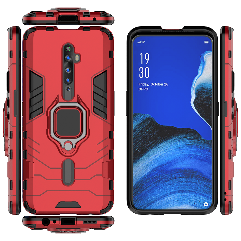 Phone Cases for OPPO Reno 2F / Reno2 F 6.5&apos;&apos; Amor Cover with Car Magnetic Ring Holder