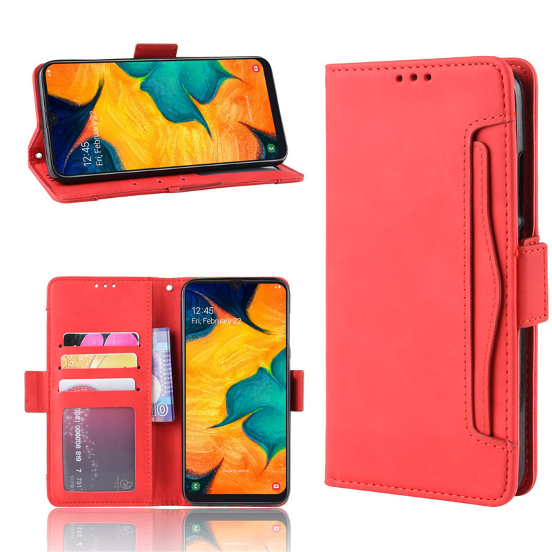 Flip Leather Cover For Samsung Galaxy A20 A30 M10S A10S A20S [Doka Slot Flip Leather Case] Wallet Case