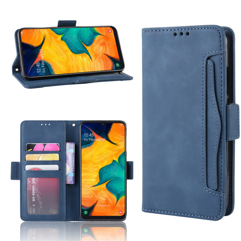 Flip Leather Cover For Samsung Galaxy A20 A30 M10S A10S A20S [Doka Slot Flip Leather Case] Wallet Case