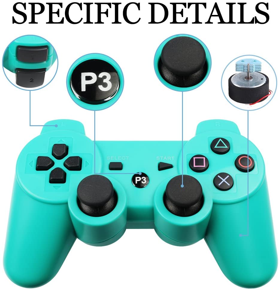 PS3 Controller Wireless Double Shock Gamepad for Playstation 3 Remotes Sixaxis Bluetooth
