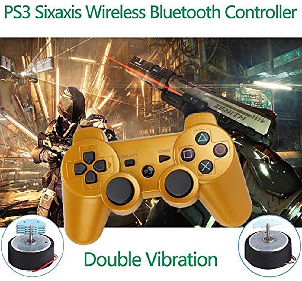 PS3 Controller Wireless Double Shock Gamepad for Playstation 3 Remotes Sixaxis Bluetooth