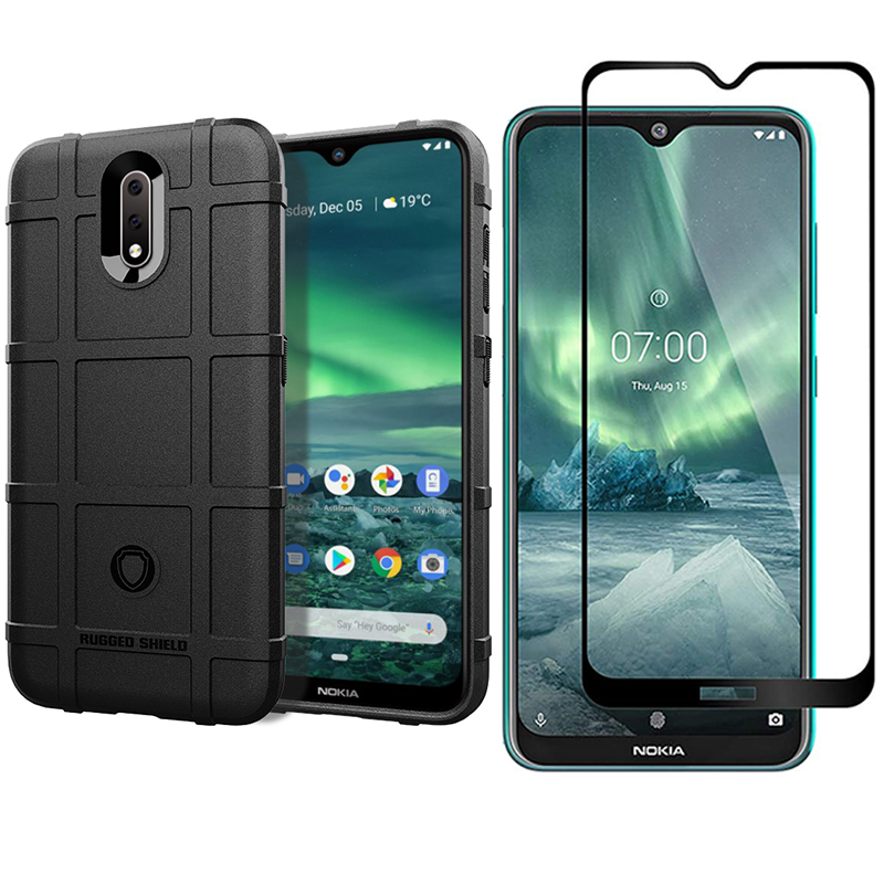 1x Nokia 2.3 Phone Case + [Full Glue Cover Tempered Glass] Screen Protector