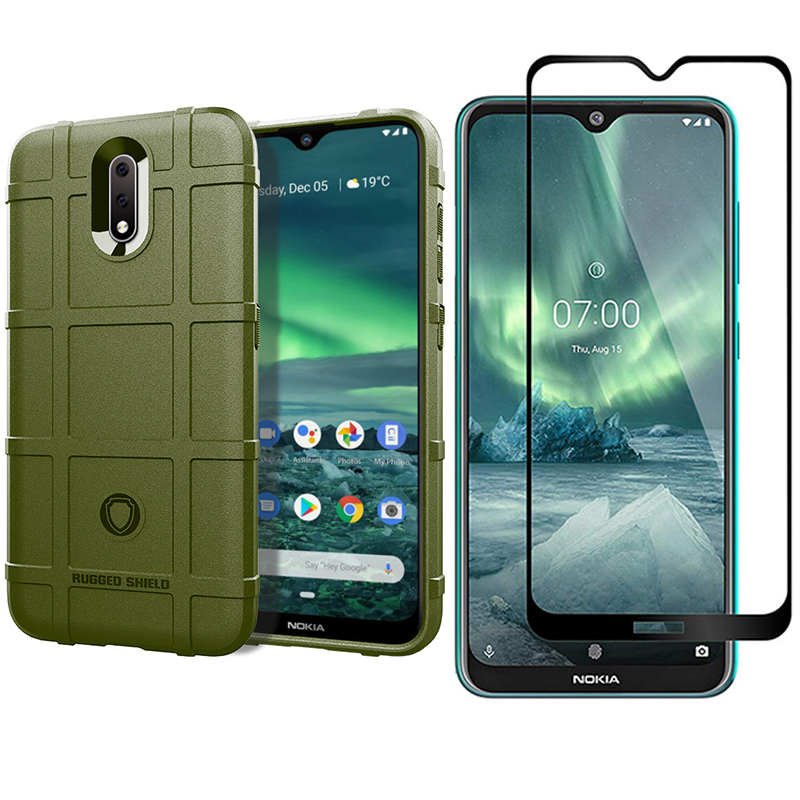1x Nokia 2.3 Phone Case + [Full Glue Cover Tempered Glass] Screen Protector