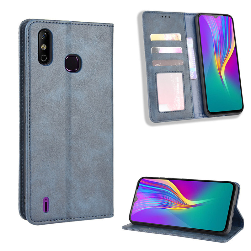 New Shinwo - Wallet Case For Infinix Smart 4 Infinix Smart 4c [Flip Vintage Leather] Case