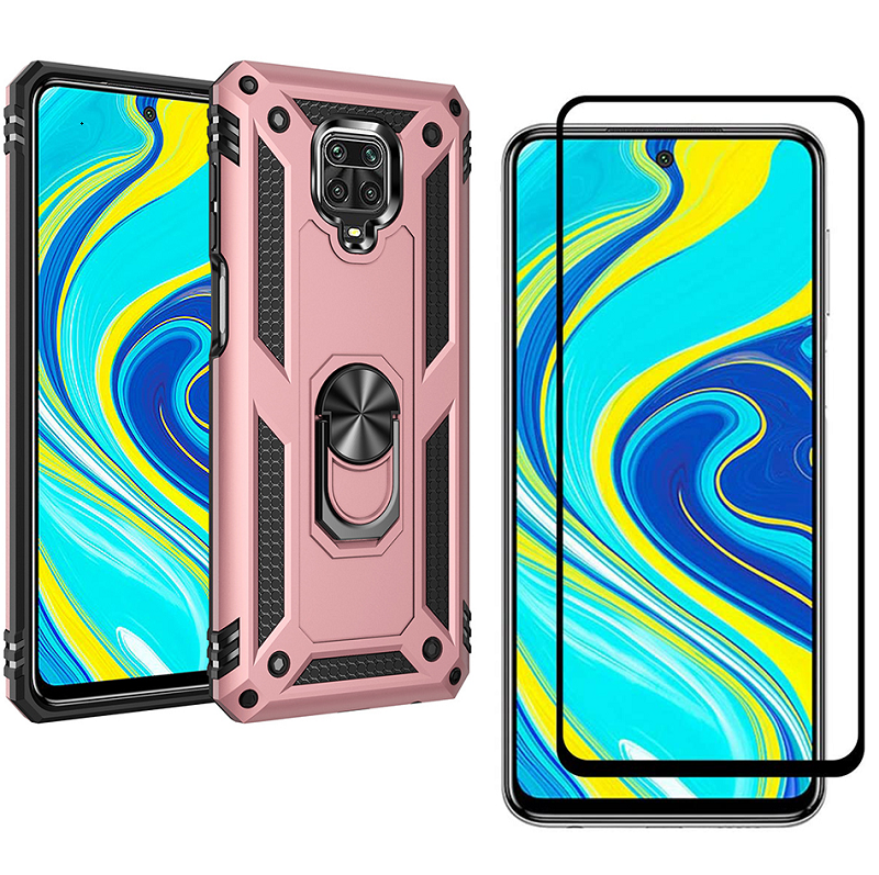 1x Xiaomi Redmi Note 9S / Note 9 Pro Phone Case + [Full Glue Cover Tempered Glass] Screen Protector