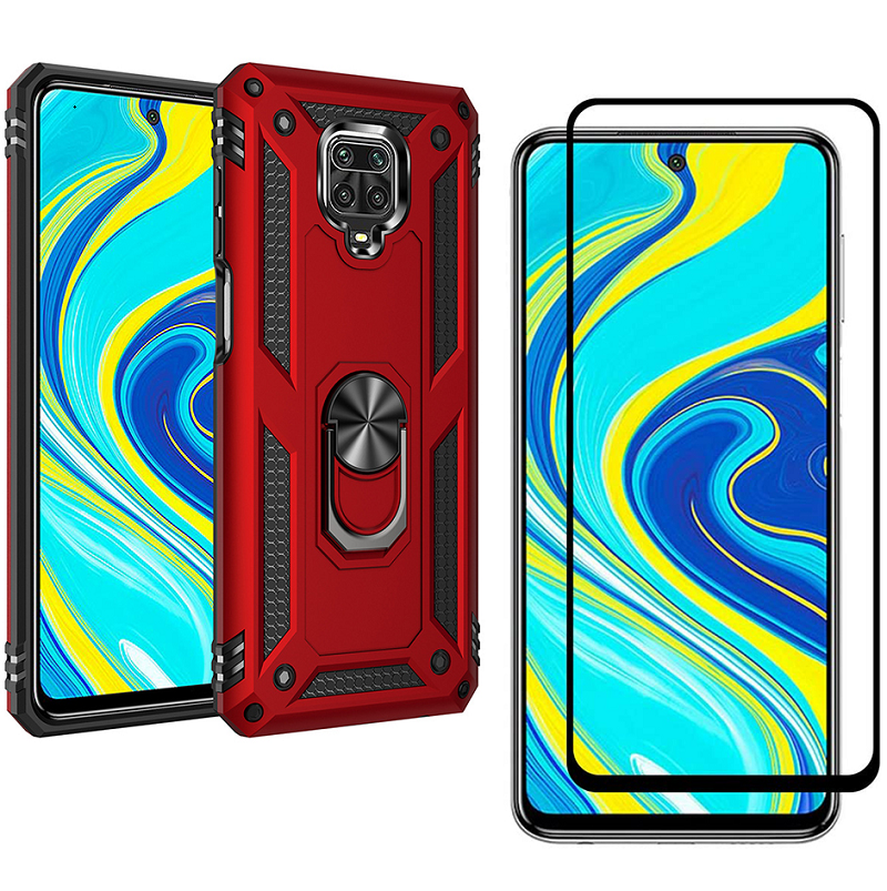 1x Xiaomi Redmi Note 9S / Note 9 Pro Phone Case + [Full Glue Cover Tempered Glass] Screen Protector