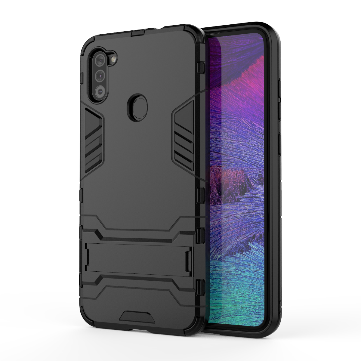 [1-Pack] Samsung Galaxy M11 Phone Case + [9D Full Glue Cover Tempered Glass] Screen Protector