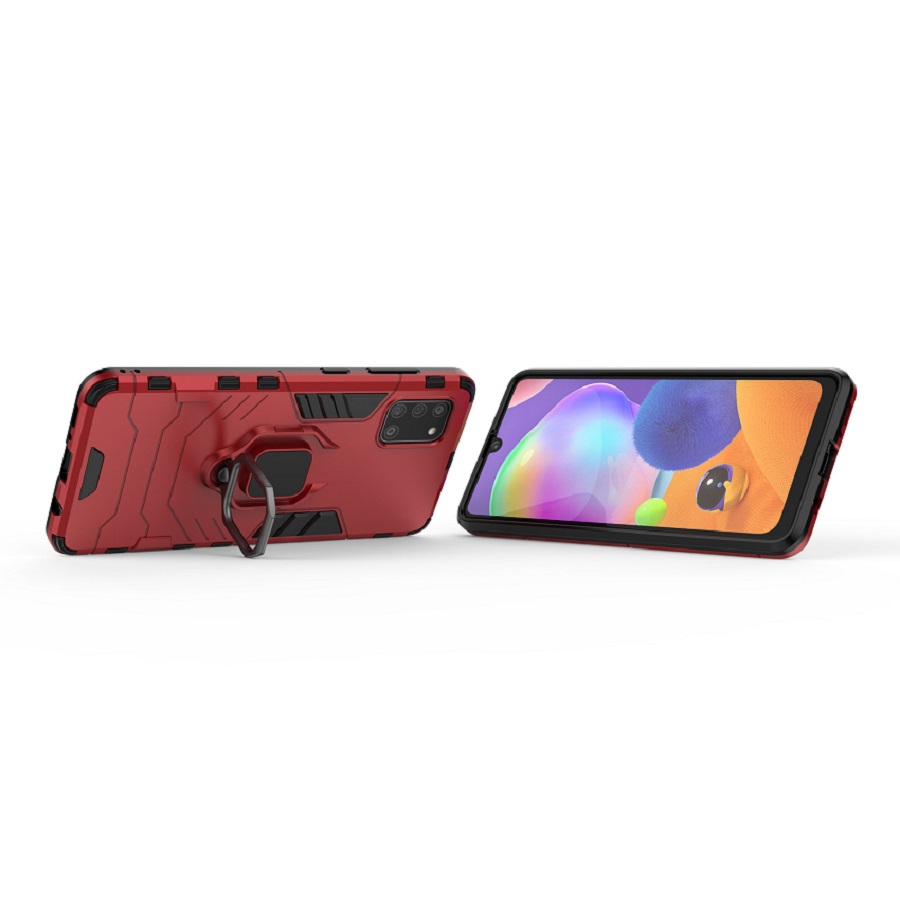 [1-Pack] Samsung Galaxy A31 Phone Case + [9D Full Glue Cover Tempered Glass] Screen Protector