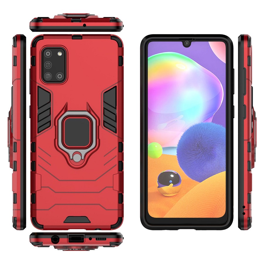 [1-Pack] Samsung Galaxy A31 Phone Case + [9D Full Glue Cover Tempered Glass] Screen Protector