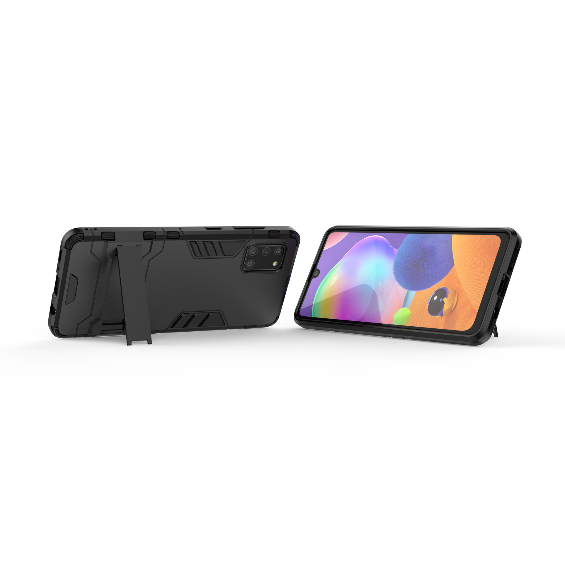 [1-Pack] Samsung Galaxy A31 Phone Case + [9D Full Glue Cover Tempered Glass] Screen Protector