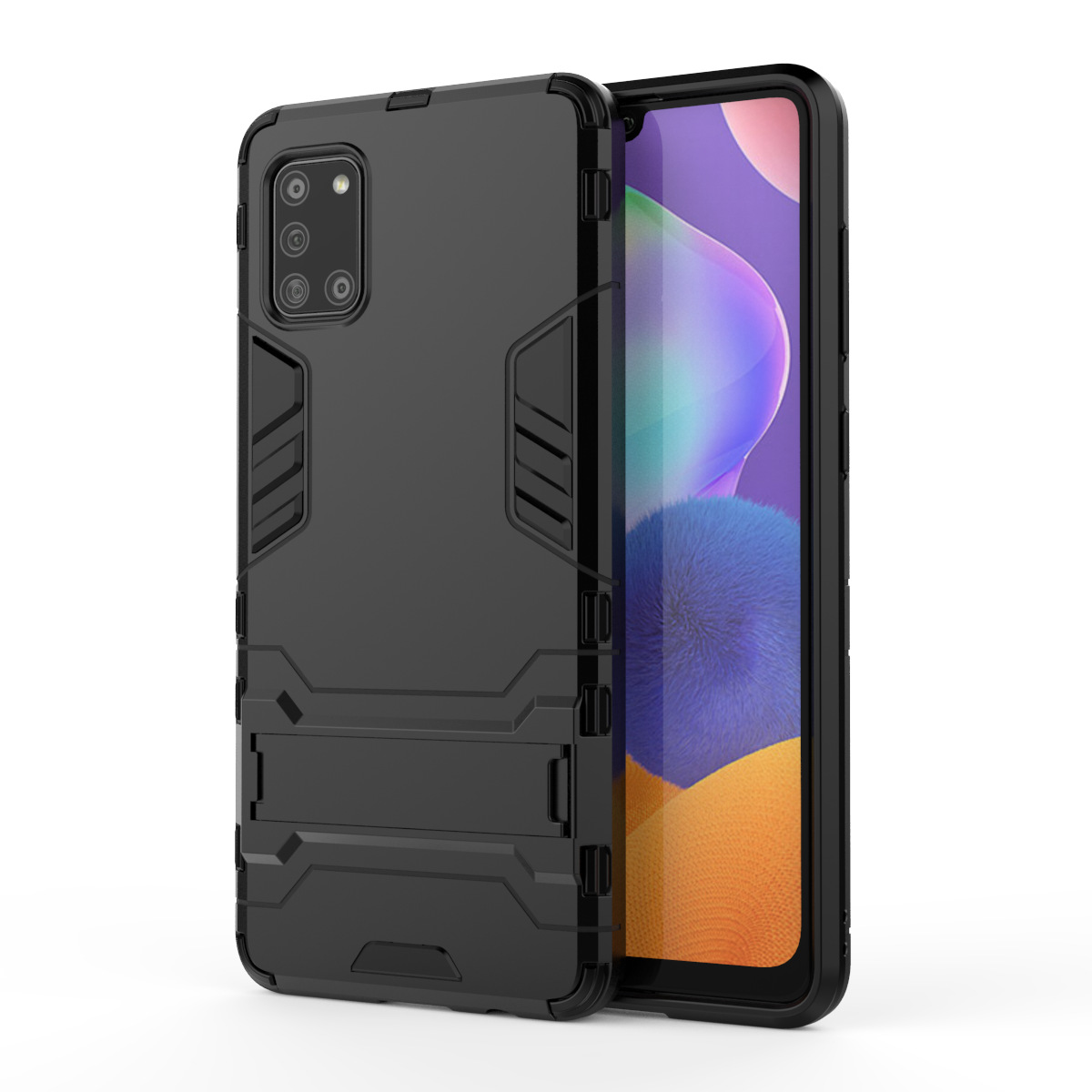 [1-Pack] Samsung Galaxy A31 Phone Case + [9D Full Glue Cover Tempered Glass] Screen Protector