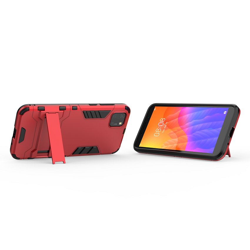 Phone Case for Huawei Y5P Iron Man Rugged Armor [Drop-protection] with Kickstand