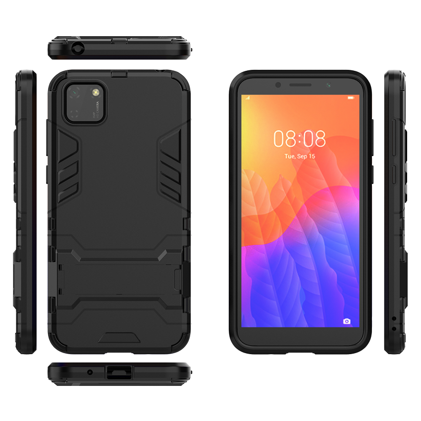 Phone Case for Huawei Y5P Iron Man Rugged Armor [Drop-protection] with Kickstand
