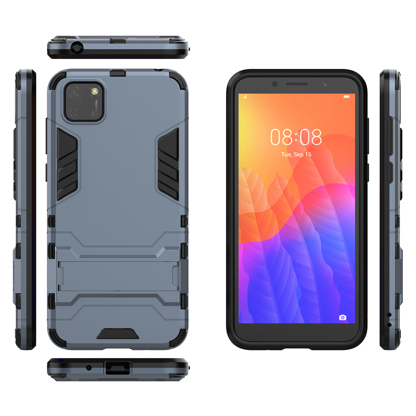 Phone Case for Huawei Y5P Iron Man Rugged Armor [Drop-protection] with Kickstand