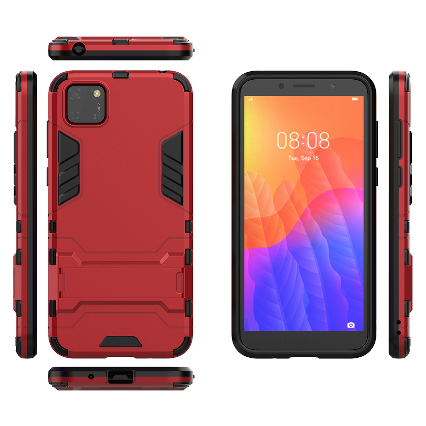Phone Case for Huawei Y5P Iron Man Rugged Armor [Drop-protection] with Kickstand
