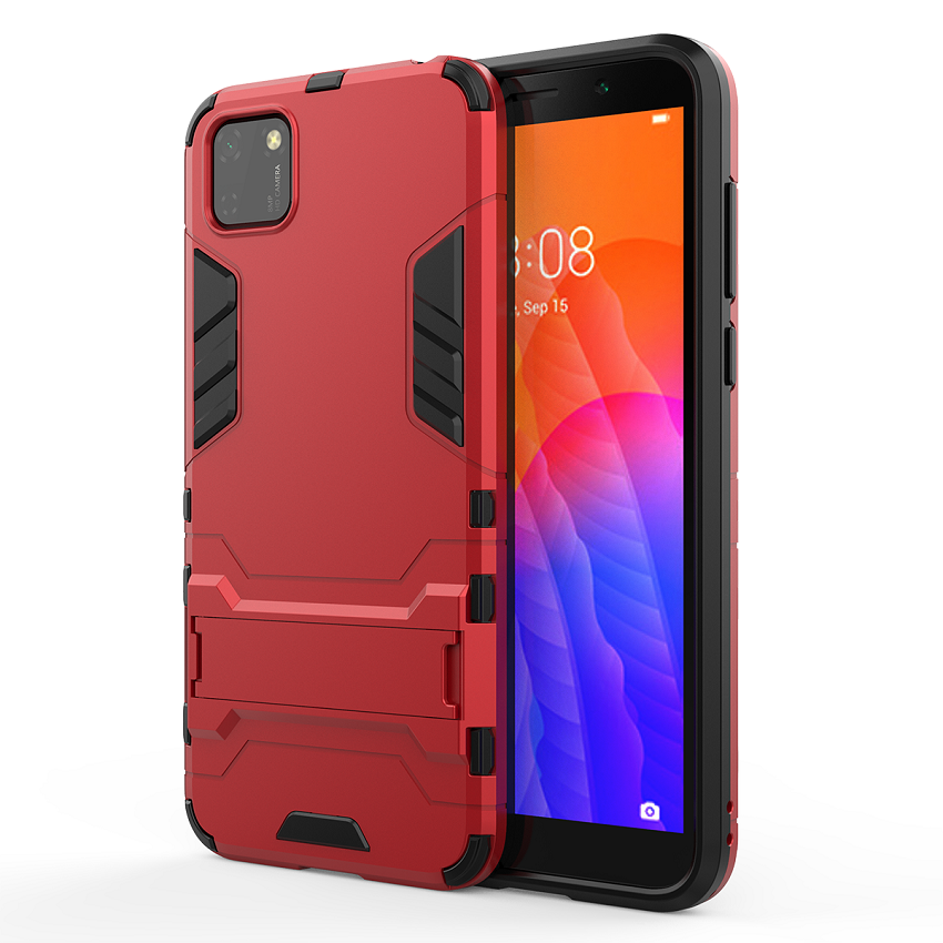 Phone Case for Huawei Y5P Iron Man Rugged Armor [Drop-protection] with Kickstand