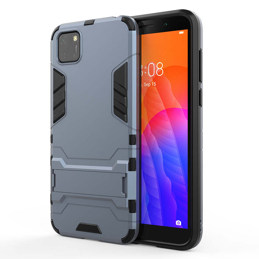Phone Case for Huawei Y5P Iron Man Rugged Armor [Drop-protection] with Kickstand