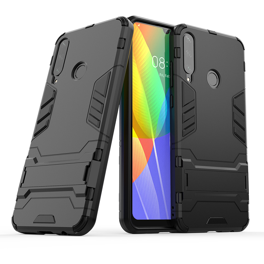 Phone Case for Huawei Y6P Iron Man Rugged Armor [Drop-protection] with Kickstand