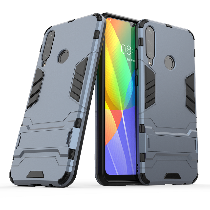 Phone Case for Huawei Y6P Iron Man Rugged Armor [Drop-protection] with Kickstand