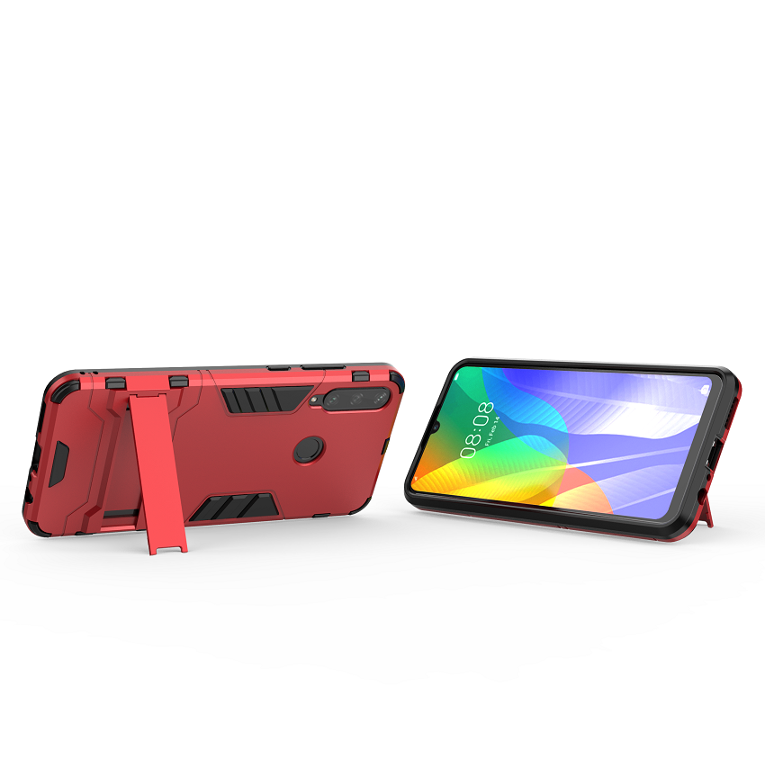 Phone Case for Huawei Y6P Iron Man Rugged Armor [Drop-protection] with Kickstand