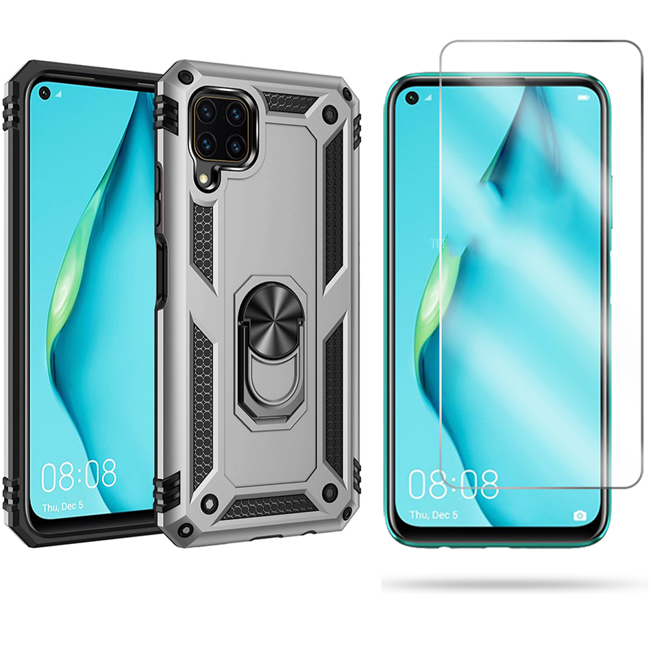 [1-Pack] Huawei Nova 7i Phone Case + [9H HD Clear Tempered Glass] Screen Protector