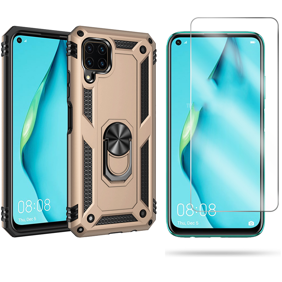 [1-Pack] Huawei Nova 7i Phone Case + [9H HD Clear Tempered Glass] Screen Protector