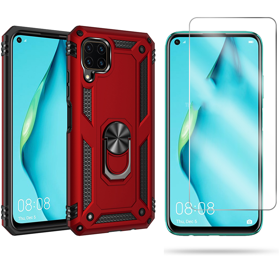 [1-Pack] Huawei Nova 7i Phone Case + [9H HD Clear Tempered Glass] Screen Protector