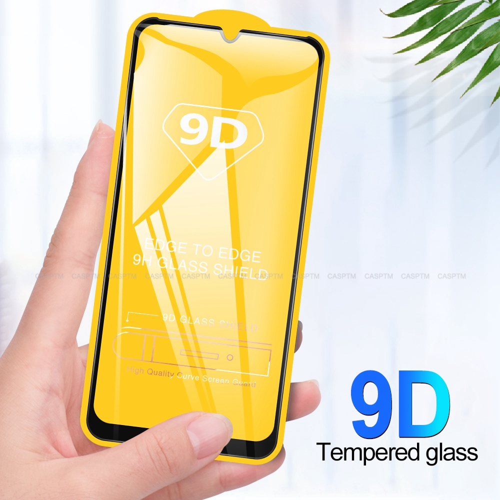 [1-Pack] Huawei Y6P Phone Case + [Full Glue Cover Tempered Glass] Screen Protector