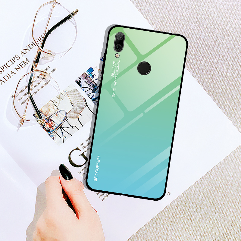 [1-Pack] Huawei Y7 2019 / Y7 Prime 2019 Phone Case + [Full Cover Tempered Glass] Screen Protector