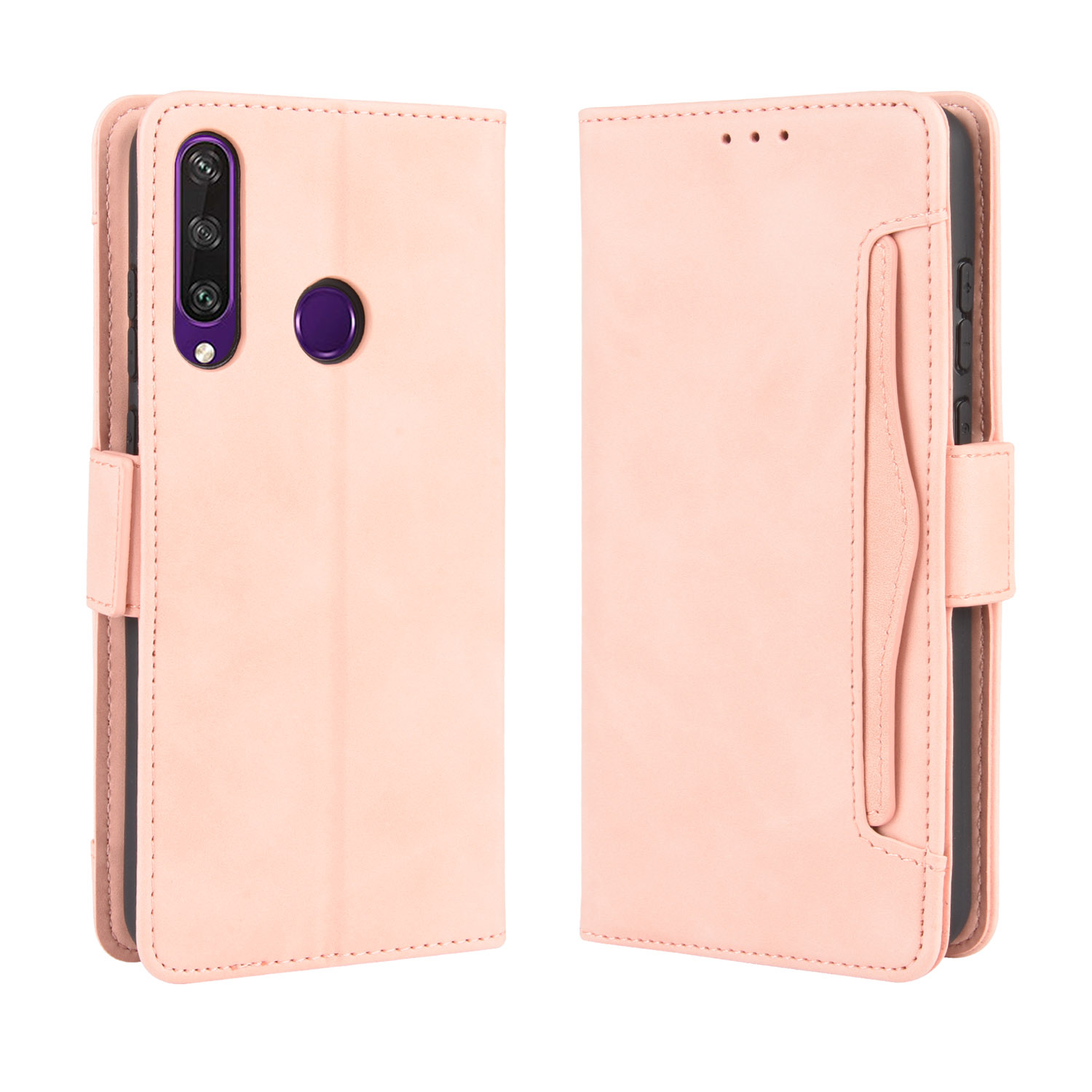 Flip Cover For Huawei Y6P Retro [Doka Slot Flip Leather Case] Wallet Case