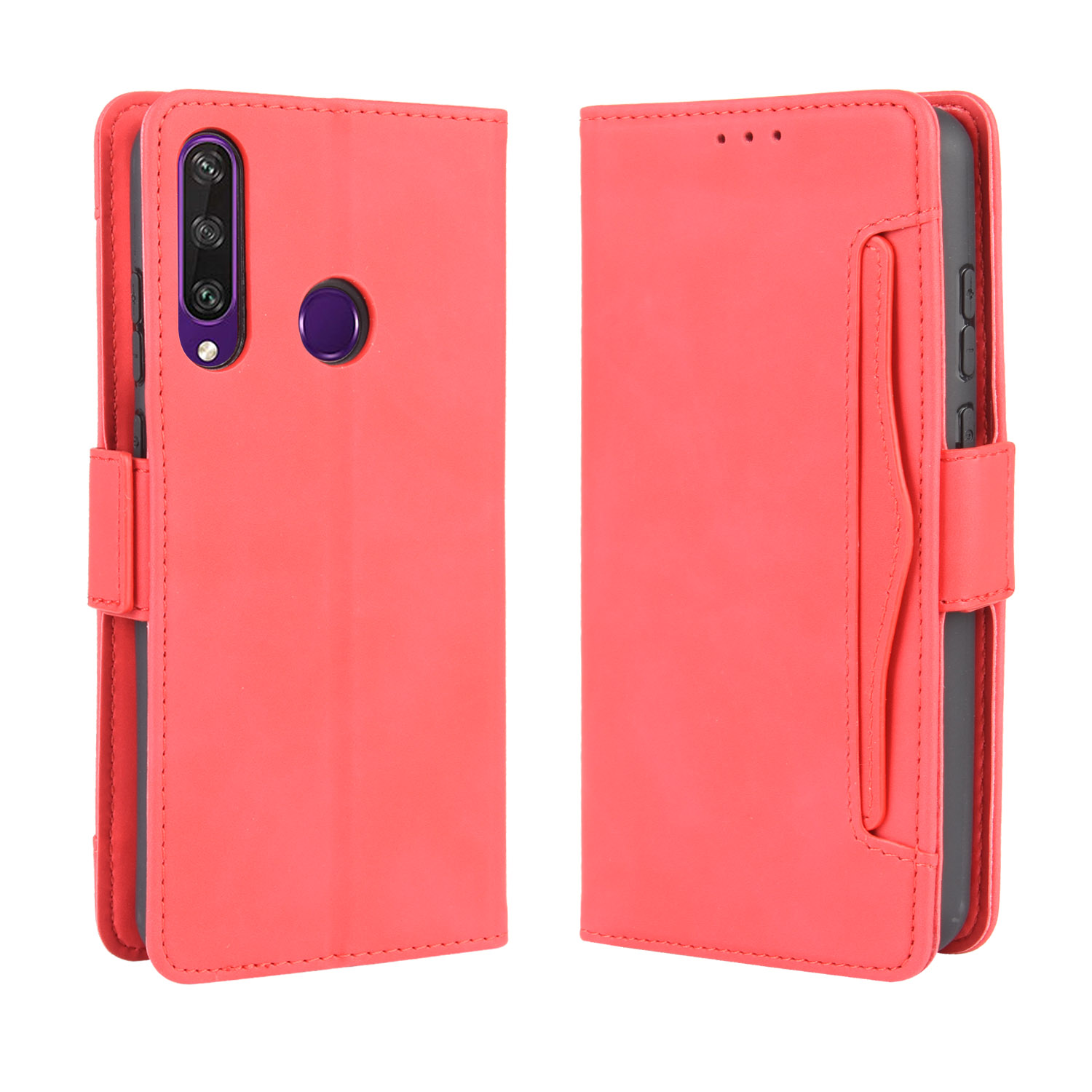 Flip Cover For Huawei Y6P Retro [Doka Slot Flip Leather Case] Wallet Case
