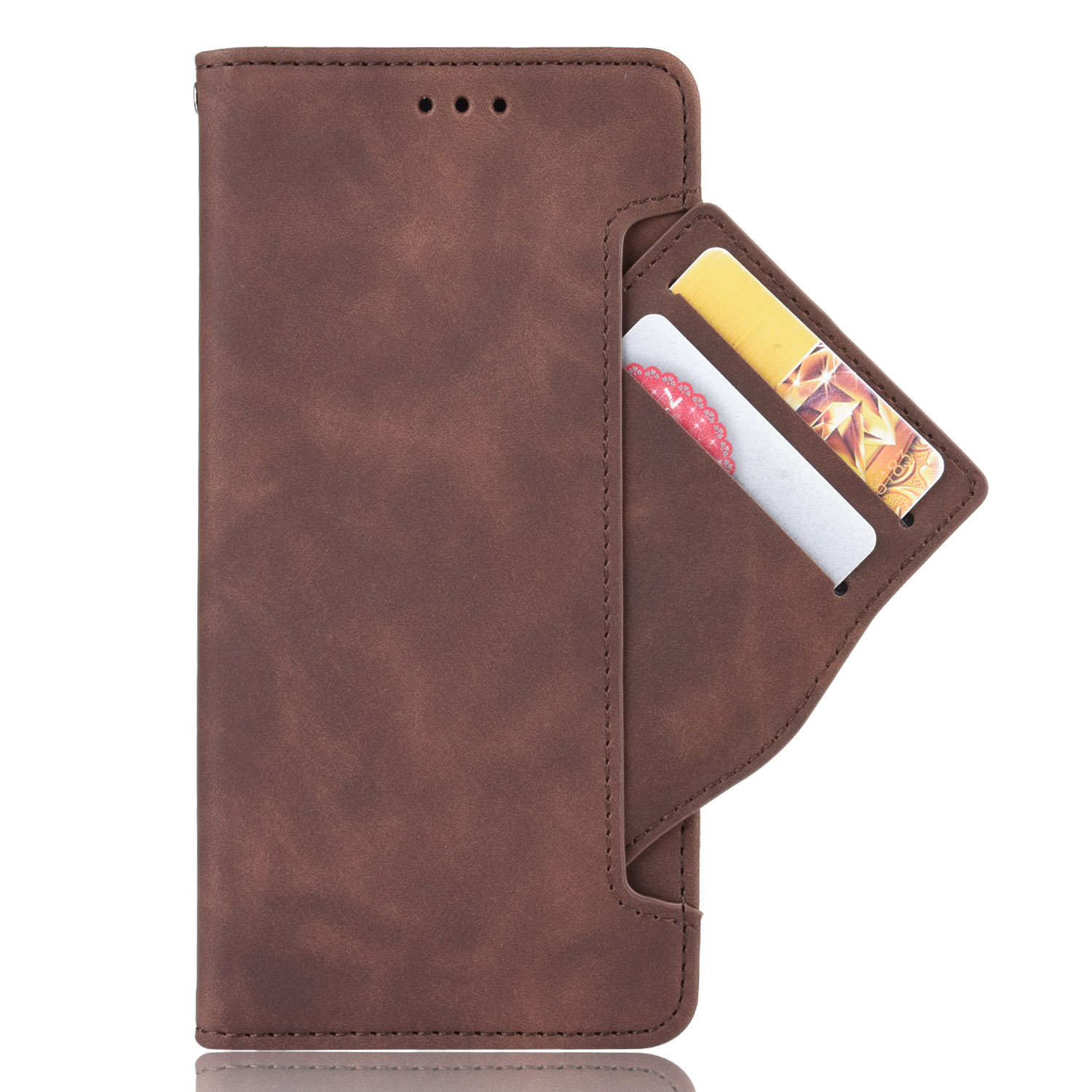 Flip Cover For Huawei Y6P Retro [Doka Slot Flip Leather Case] Wallet Case