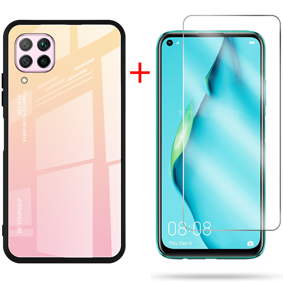 [1-Pack] Huawei Nova 7i Phone Case + [9H HD Clear Tempered Glass] Screen Protector