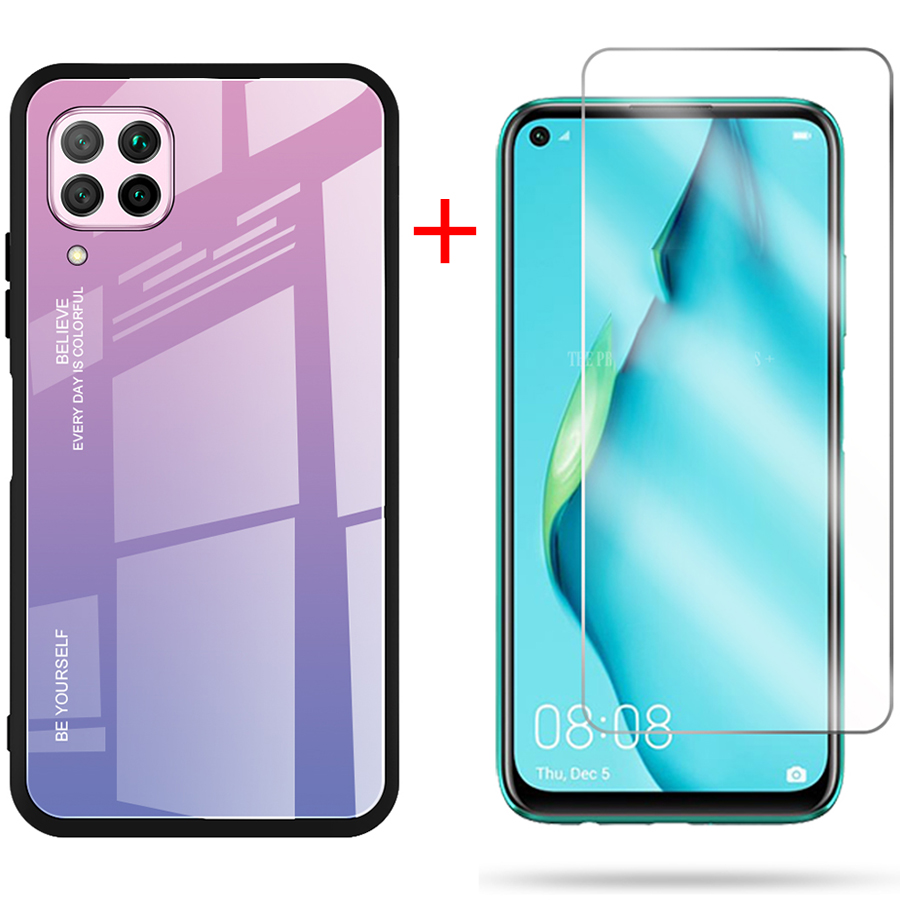 [1-Pack] Huawei Nova 7i Phone Case + [9H HD Clear Tempered Glass] Screen Protector